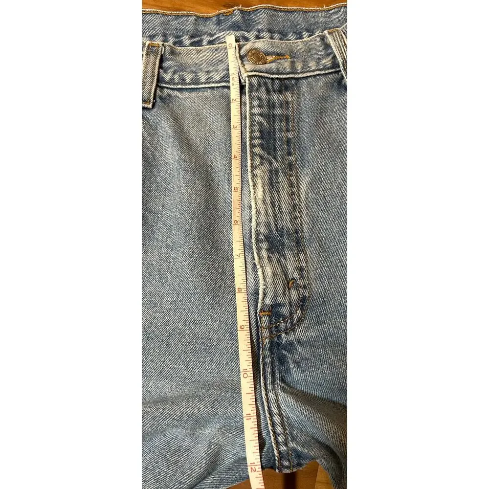 Vintage 90s Levi’s 550 Relaxed Fit Tapered Leg Jeans 38x34 Light Wash Distressed